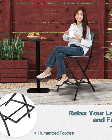 Giantex Folding Patio Bar Chairs Set of 6