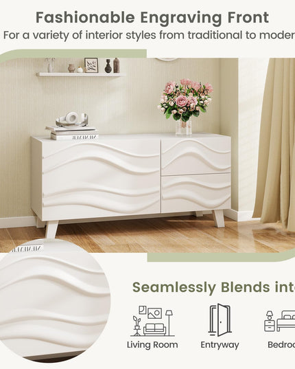 Giantex White TV Stand for TVs up to 44"
