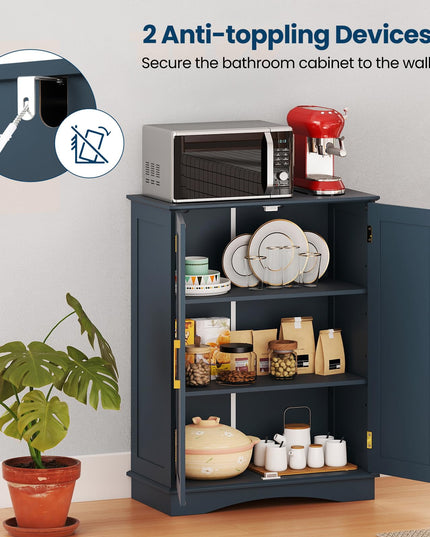 Giantex Freestanding Floor Cabinet Storage Organizer for Living Room