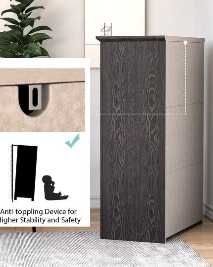 Giantex 5 Drawer Dresser Chest of Drawers - Vertical Dresser with 5 Pull-Out Drawers for Bedroom, Living Room, Entryway