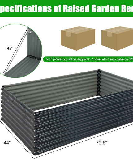 Giantex Galvanized Raised Garden Bed