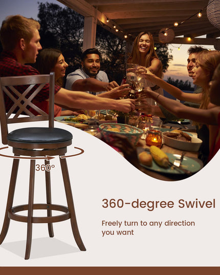 360° Swivel Barstools Set of 2 - Giantex