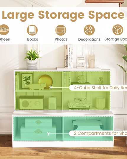 Giantex Storage Bench with Shelf for Living Room