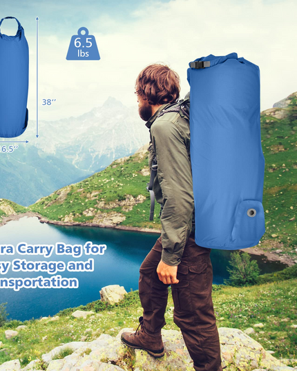 Lightweight Compact Air Mattress w/Carry Bag
