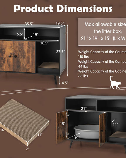 Giantex Cat Litter Box Enclosure
