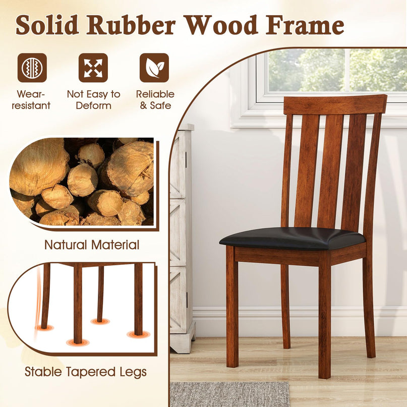 Giantex Wooden Dining Chairs Set of 2/4