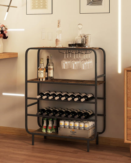 Giantex Industrial Wine Rack Freestanding Floor for Kitchen