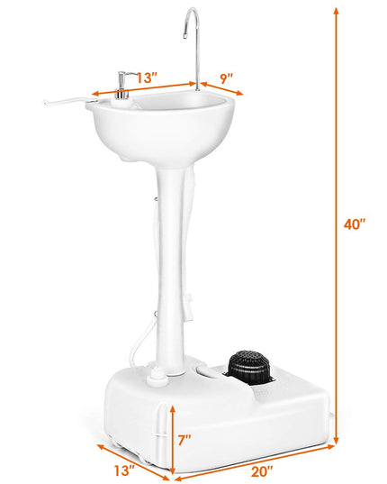 Portable Camping Sink with Soap Dispenser and Towel Holder