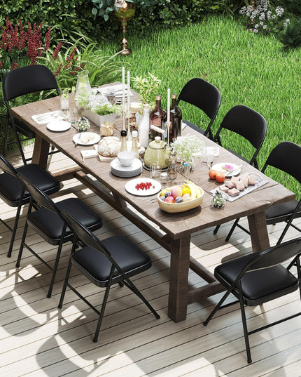 Giantex Folding Chair with Metal Frame for Indoor Outdoor Events