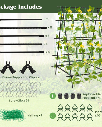 Giantex Cucumber Trellis, Trellis for Climbing Plants Outdoor