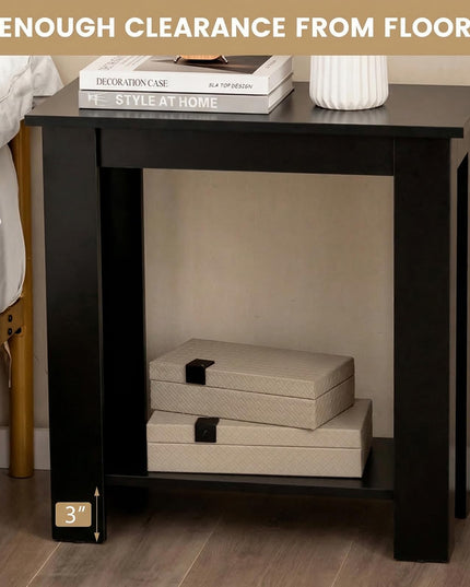 Giantex Narrow End Table | 2-Tier Side Table with Open Storage Shelf (1/2)