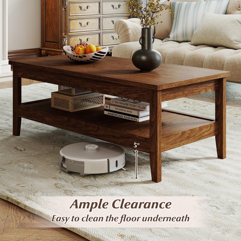 Giantex Mid Century Modern Coffee Table 47" Wood Center Table