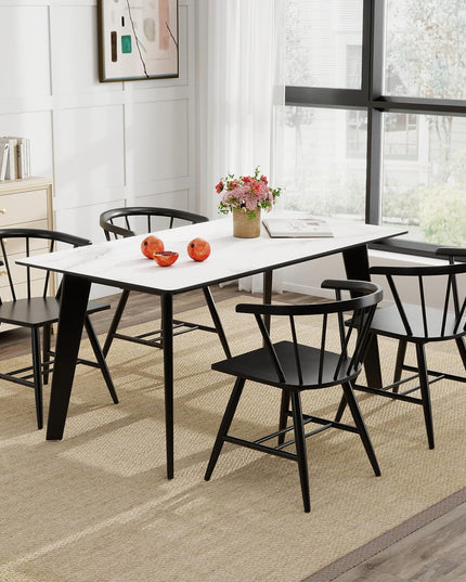 Giantex Windsor Dining Chairs Set of 2/4 w/Solid Rubber Wood Frame