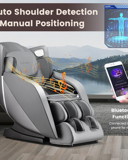 Giantex Comfort Full Body Massage Chair - Zero Gravity Massaging Recliner w/SL Track, Airbags, Foot Rollers