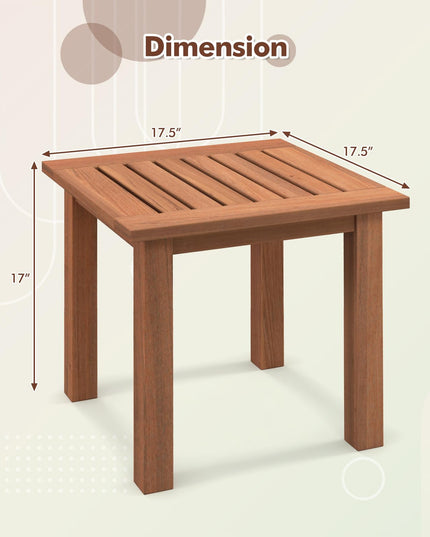 Giantex Hardwood Outdoor Side Table