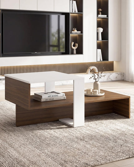 Giantex 31.5" Small Coffee Table with Storage
