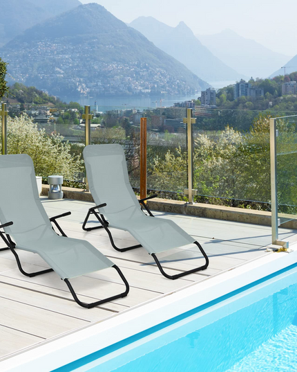 Lightweight and Portable Tanning Lounger for Deck (2, Green)