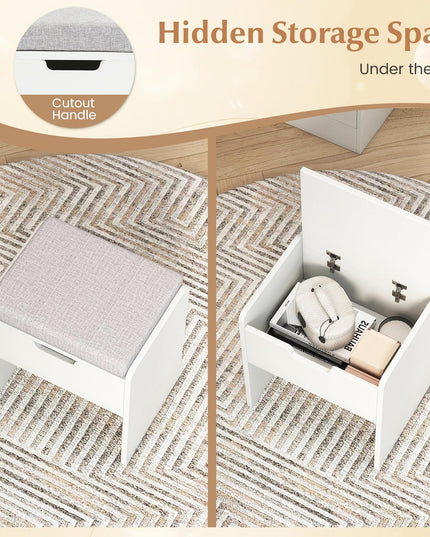 Vanity Desk with Mirror and Lights for Bedroom