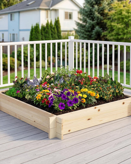 Giantex 40" x 40" Wooden Raised Garden Bed