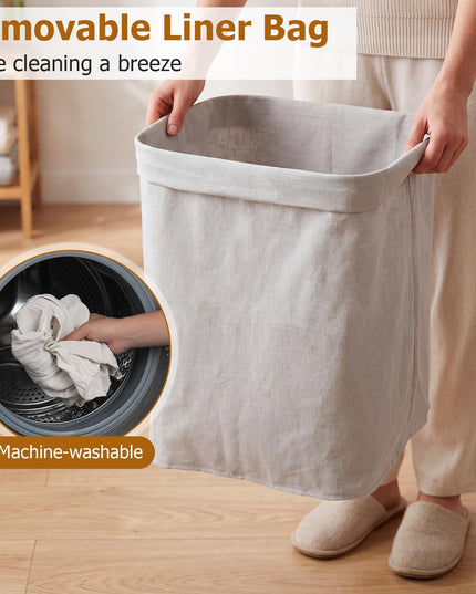 Giantex 19 Gal Bamboo Laundry Hamper with Lid