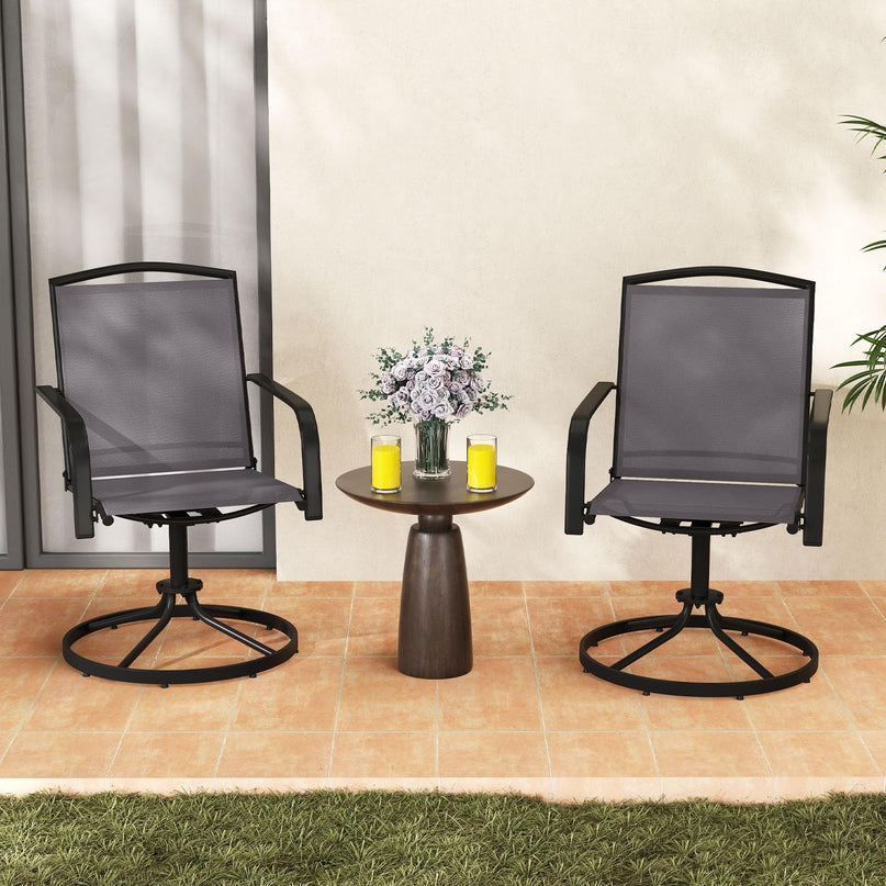 Giantex Outdoor Swivel Chairs Set of 2/4