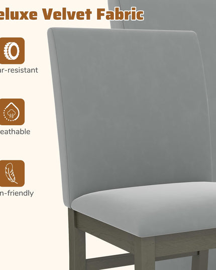 Giantex Upholstered Dining Chairs Set for Restaurant