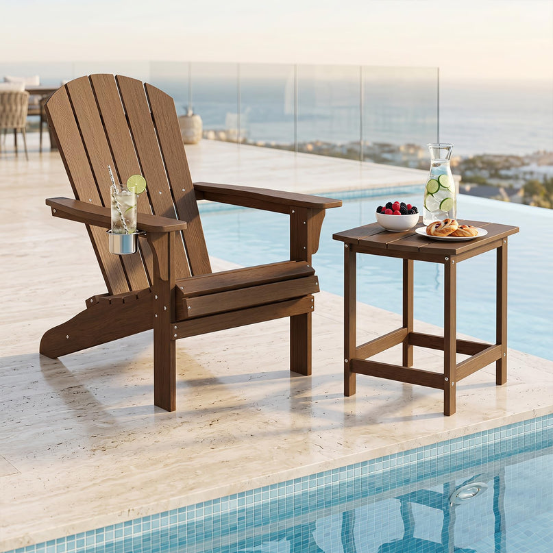 Giantex 18” Side Table Outdoor Small Patio Table Adirondack Table