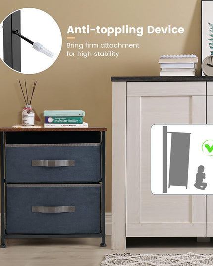 Giantex Nightstand with 2 Drawers