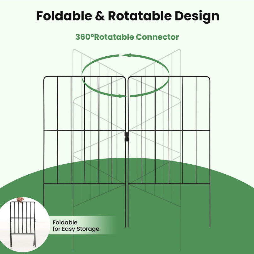 GIANTEX 24"H Decorative Metal Garden Fence