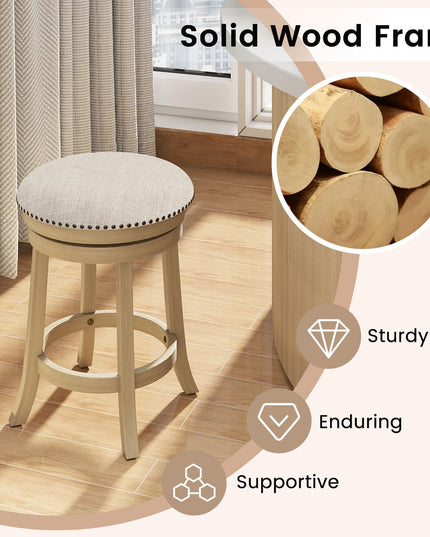 Giantex Swivel Bar Stools Set of 2/4 with Comfy Padded Seat Cushion