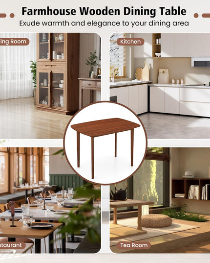 Giantex 43" x 31" Dining Table with Rubber Wood Legs
