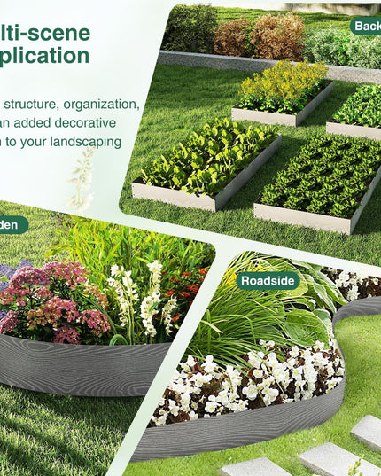 Giantex Galvanized Metal Landscape Edging for Lawn Yard Pathway Garden