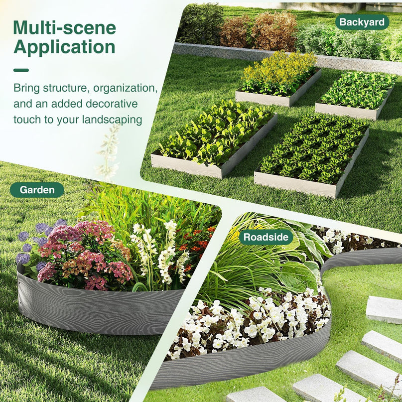 Giantex Galvanized Metal Landscape Edging for Lawn Yard Pathway Garden