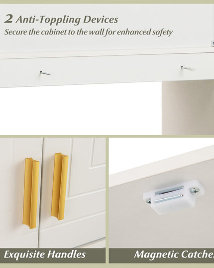Giantex Over Toilet Bathroom Organizer with LED Light Paper Towel Holder