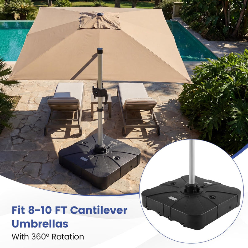 Giantex 285 lbs Cantilever Umbrella Base for 8–10 ft Umbrellas