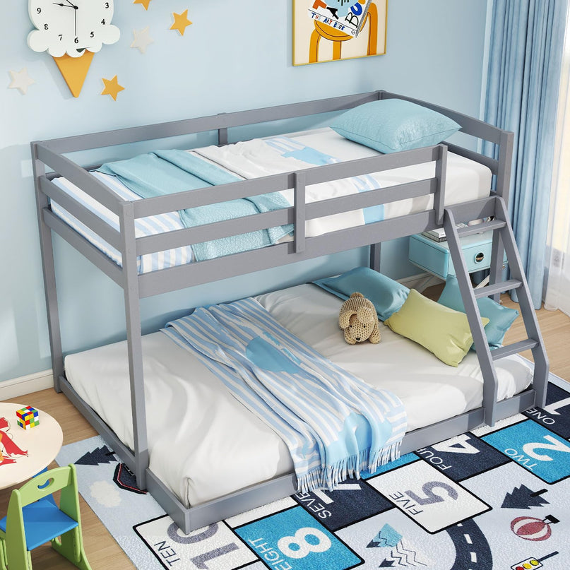 Giantex Twin Over Full Bunk Bed for Kids