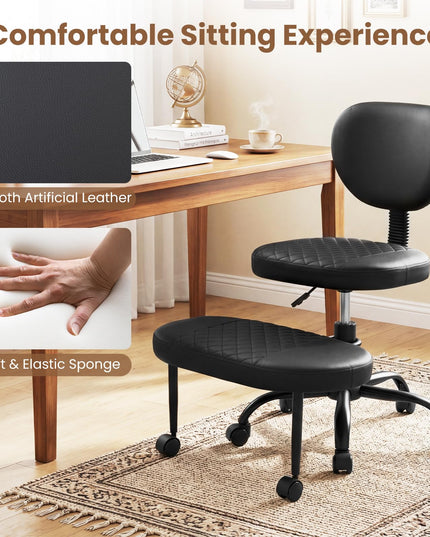Giantex Ergonomic Criss Cross Meditation Chair with Wheels
