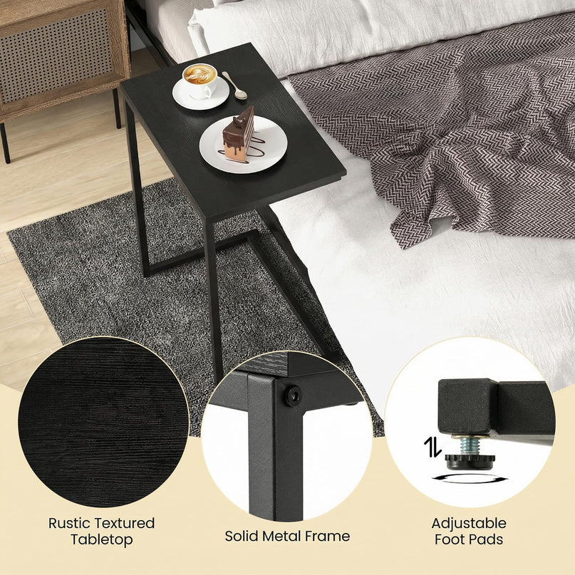 Giantex 26.5"  C Shaped End Table for Living Room