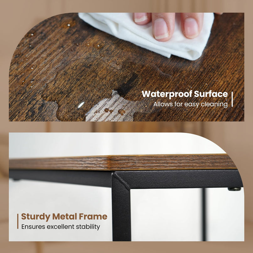 Giantex Corner Printer Stand with Charging Station and Metal Frame