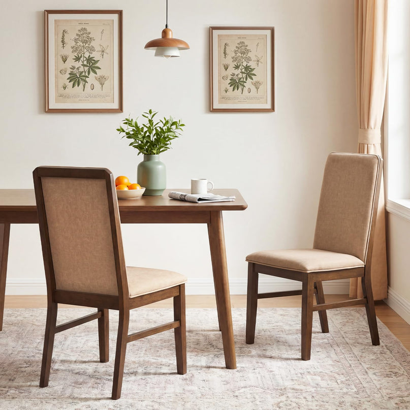 Giantex Upholstered Dining Chairs Set of 2/4 for Dining Room and Restaurant