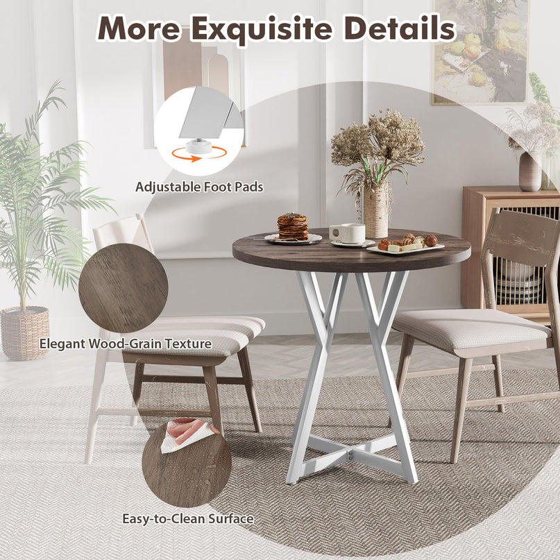 Giantex 31.5" Small Round Dining Table for 2-4 | Load 220Lbs