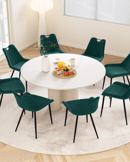 Giantex Dining Chair Set of 4 with Metal Legs for Living Room