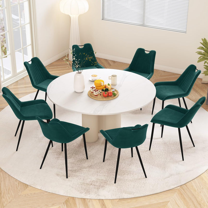 Giantex Dining Chair Set of 4 with Metal Legs for Living Room