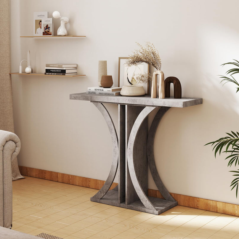 Console rectangulaire Giantex 40" avec cadre géométrique pour entrée de couloir