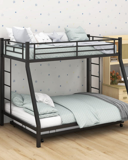 Giantex Twin Over Full Bunk Bed with Trundle