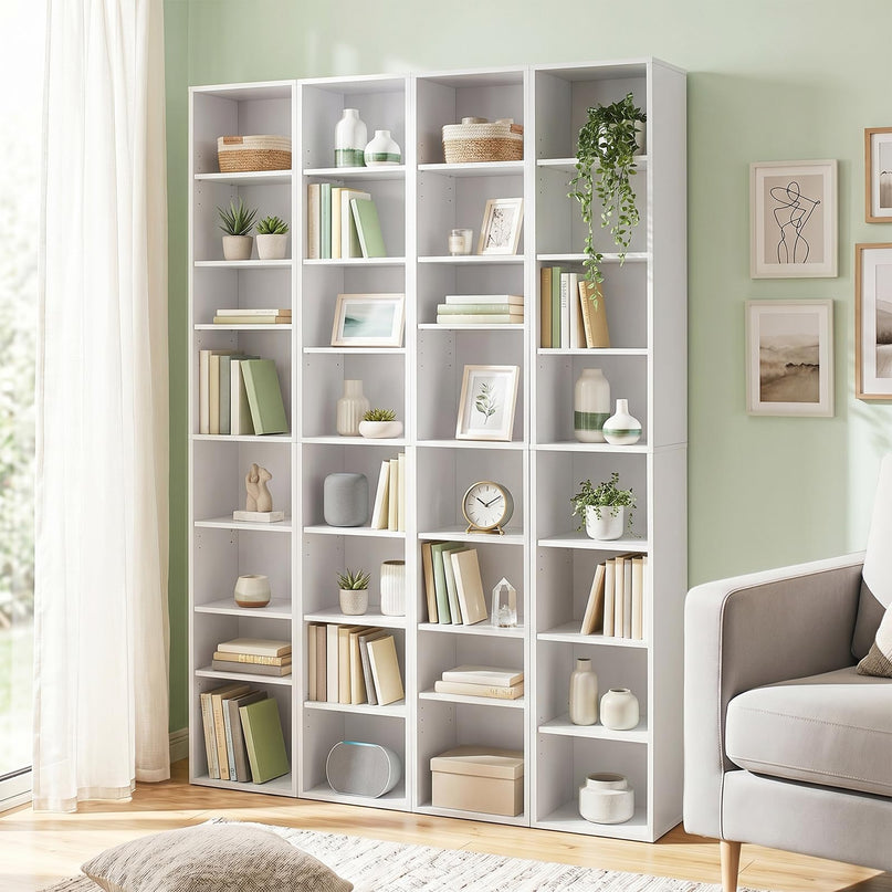 Giantex 8-Tier Slim Media Tower Rack for Home Office