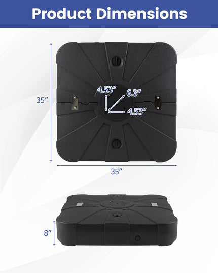 Base de parasol déporté Giantex 375 lb