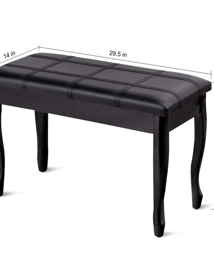 Giantex Piano Bench PU Leather W/Padded Cushion and Music Storage