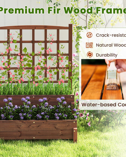 Giantex Raised Garden Bed with Legs and Trellis