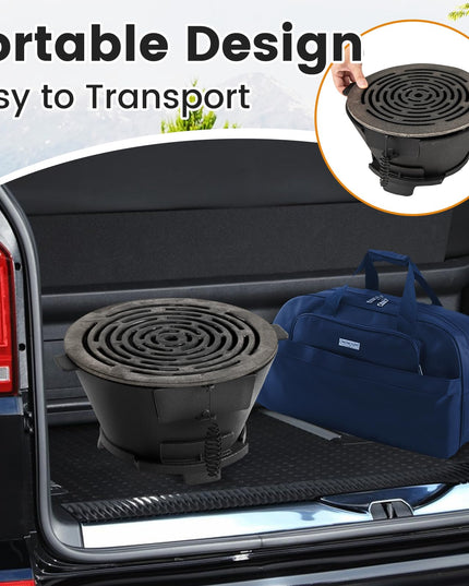 Giantex Cast Iron Hibachi Grill with Double Sided Grate
